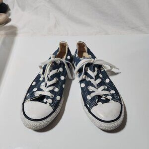 Converse All Star Girls Sneakers – Navy Polka Dot (Size 2)
